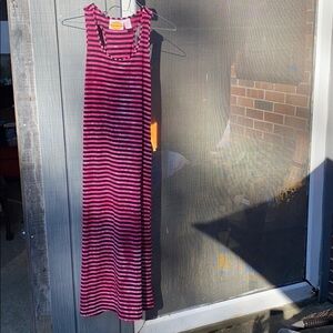 Raya sun pink and black maxi dress